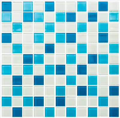 Мозаика керамическая Kotto Ceramica GM 4019 C3 blue d/blue m/white  300 х 300 х 4   ( 25 х 25 )