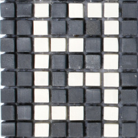 Мозаїка з керамограніту Kotto Ceramica MI7 K060608 Eleganza фриз кутовий Nero/Salino 300х96х10 (10х10)