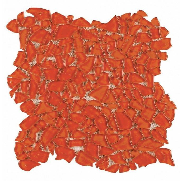 Мозаика Dune Trencadis Glass Diabolo 30*30 красная стеклянная