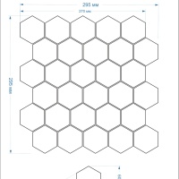 Мозаїка керамічна Kotto Ceramica HEXAGON HP 6051 295х295х9